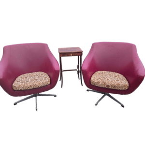Sada otočných kresiel – Mid-Century Modern