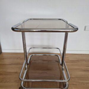 Náhľad Ikonický Chrómový Barový/Servírovací Stolík – Vintage Funkcionalizmus