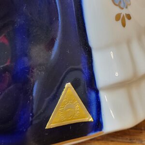Náhľad Porcelánová figúrka Royal Dux Bohemia – Rokoková dáma v kobaltových šatách