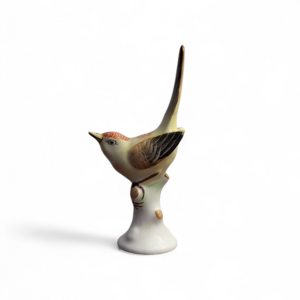 Ručne maľovaná porcelánová figúrka vtáka od známej maďarskej značky Hollóházi Porcelángyár
