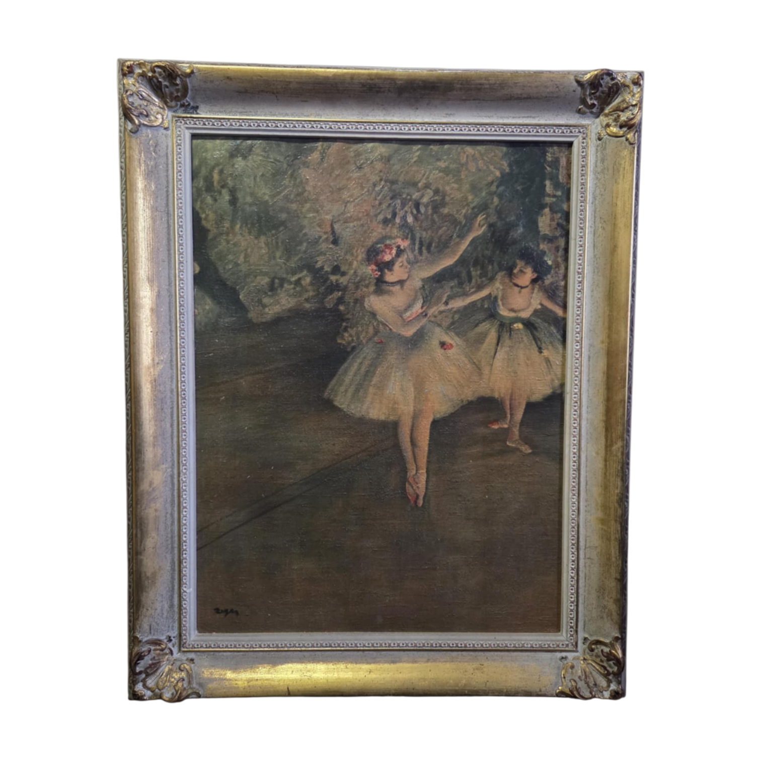 Edgar Degas: Dve tanečnice na javisku (reprodukcia)
