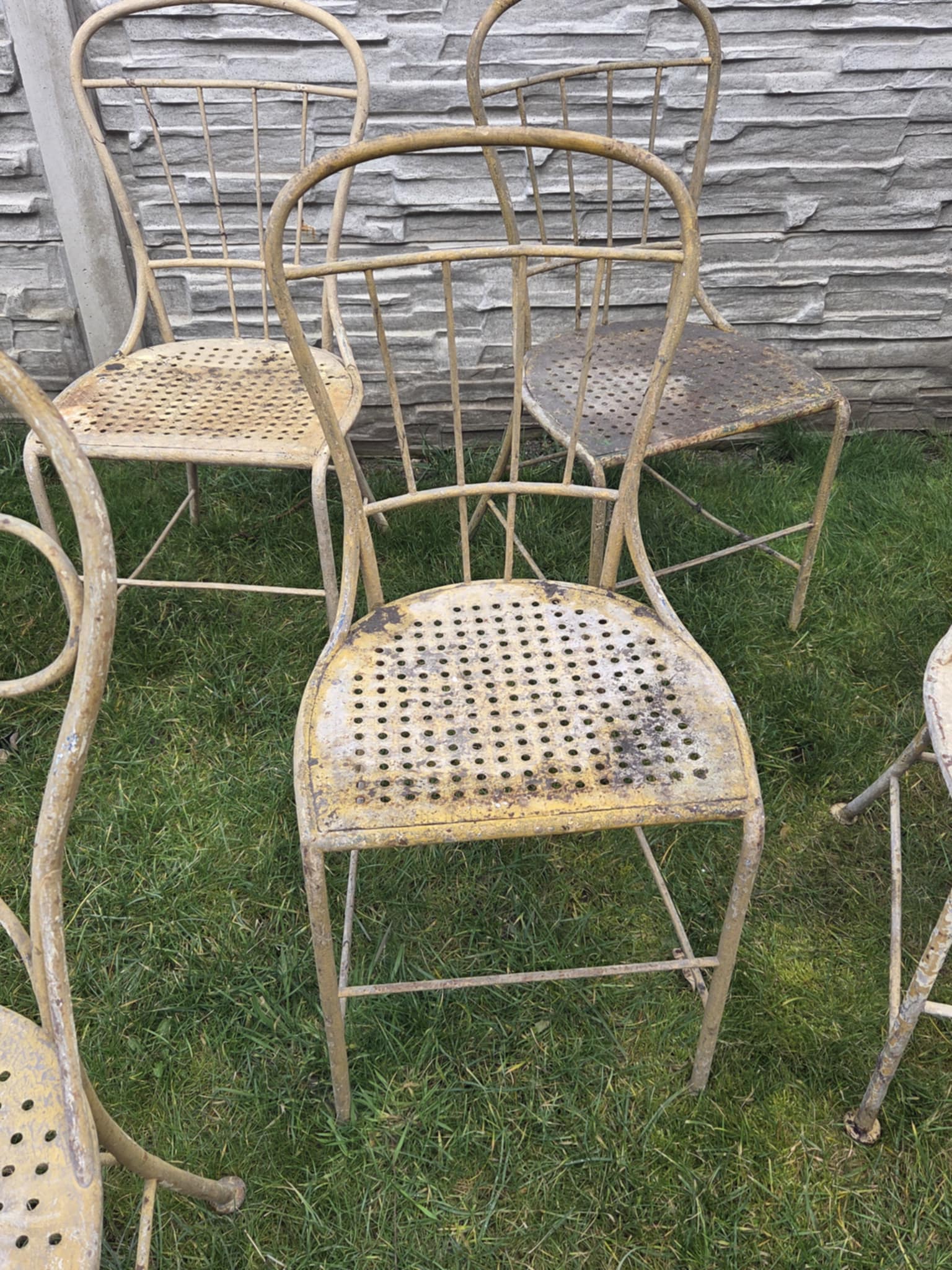 Štýlové kovové záhradné stoličky – Vintage / Retro štýl – Obrázok 5