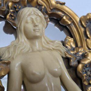 Náhľad Zberateľské secesné zrkadlo: „Secesná nymfa“ (Art Nouveau)