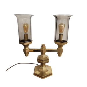 Luxusná masívna mosadzná lampa – Dvojramenná (L25)