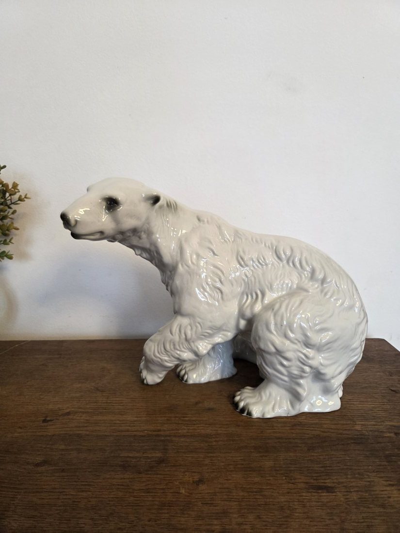 Royal Dux – Mohutný porcelánový ľadový medveď (veľký model) – Obrázok 3
