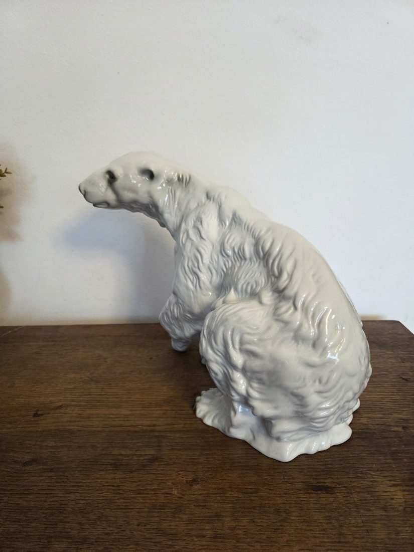 Royal Dux – Mohutný porcelánový ľadový medveď (veľký model) – Obrázok 4