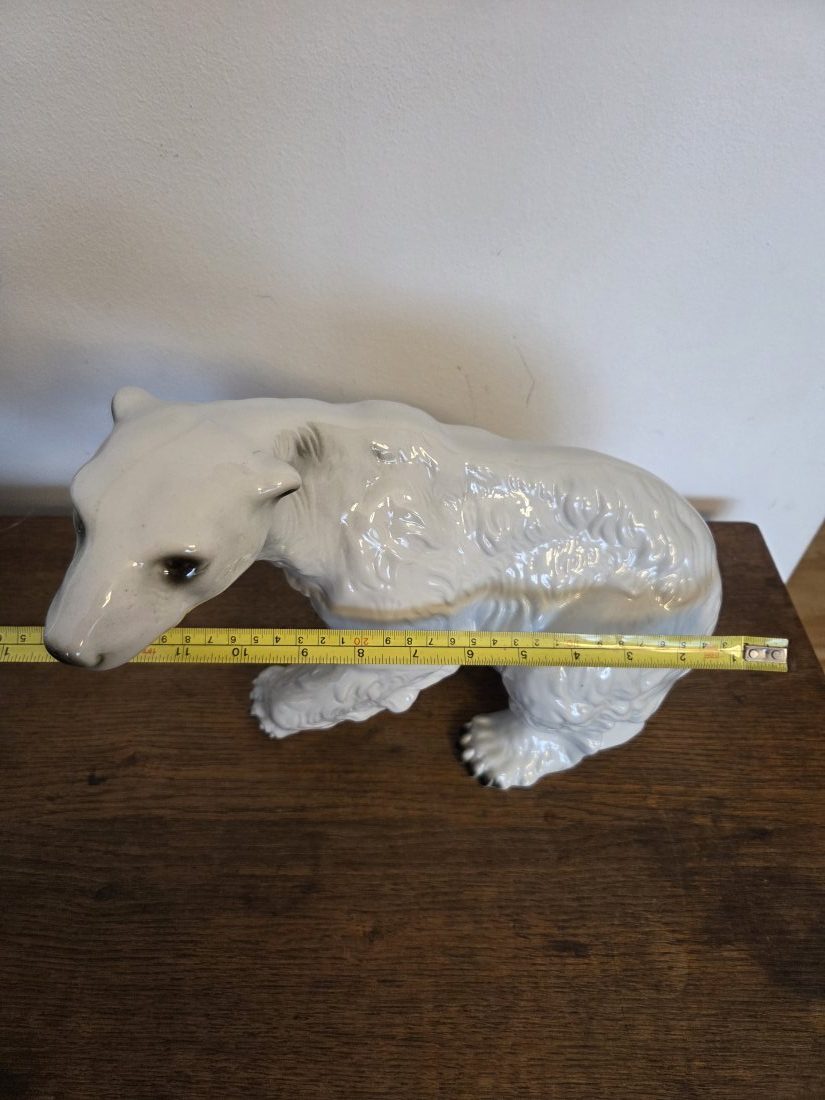 Royal Dux – Mohutný porcelánový ľadový medveď (veľký model) – Obrázok 9