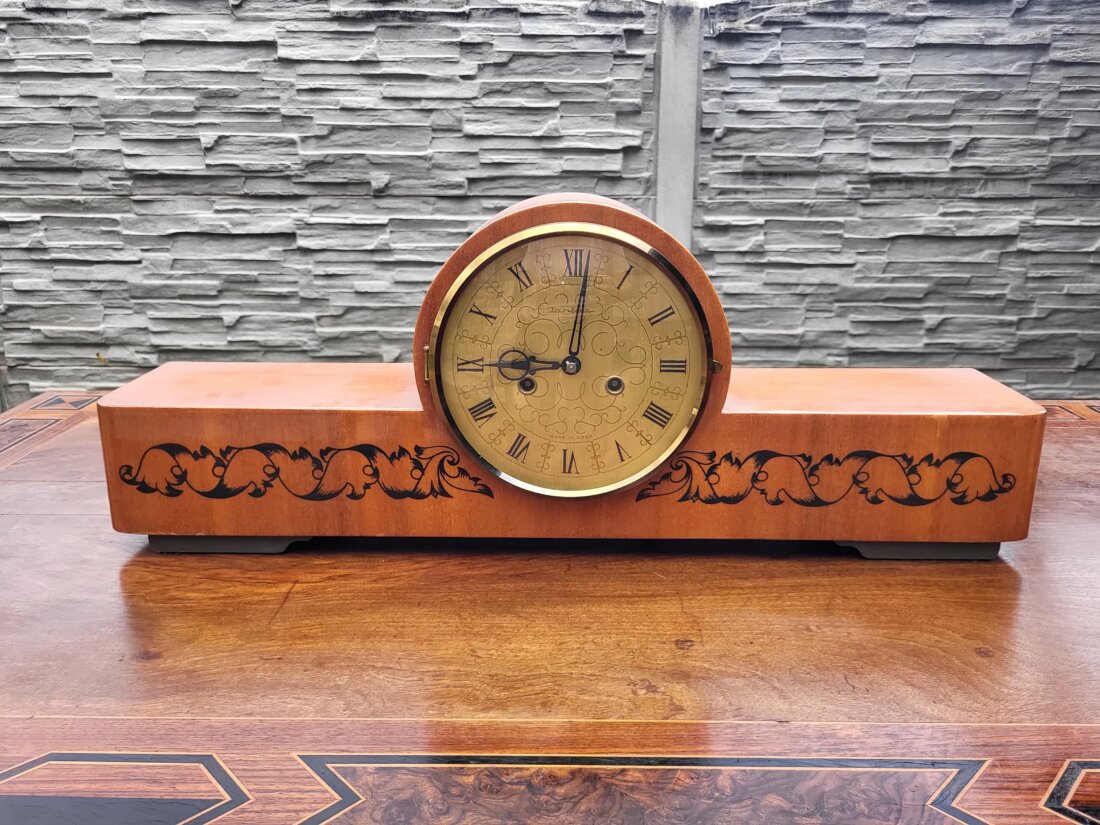 🕰️ Starožitné krbové / stolové hodiny s ornamentom 🕰️ – Obrázok 4