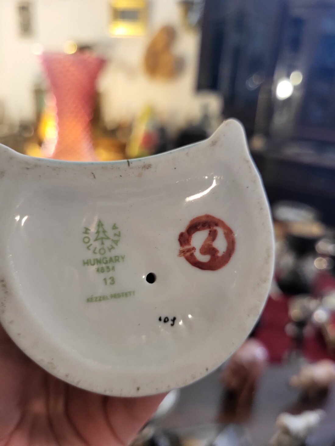 Retro porcelánová soška Hollóháza – Dievča s krčahom – Obrázok 2