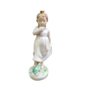 Porcelánová soška Royal Dux – Princezná a žaba (E. Strobach)