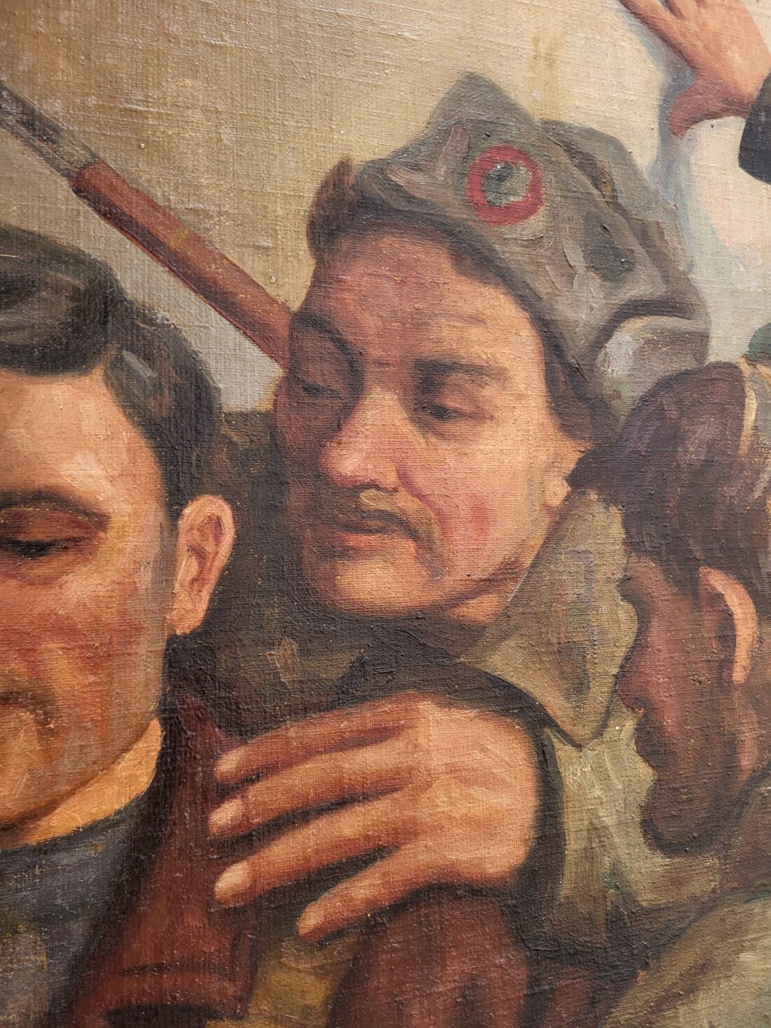 Monumentálny starý obraz – V. I. Lenin v Smolnom (Poctivá dobová olejomaľba) – Obrázok 5