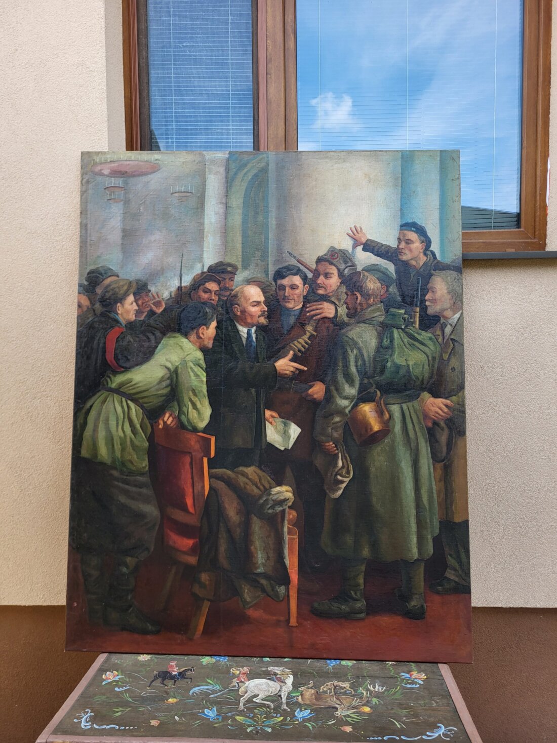 Veľký olej na plátne – V Smolnom (V. I. Lenin) | Klasika socialistického realizmu – Obrázok 4