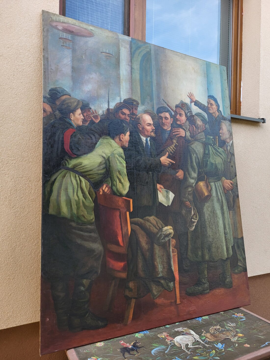 Veľký olej na plátne – V Smolnom (V. I. Lenin) | Klasika socialistického realizmu – Obrázok 6