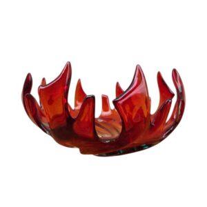 Veľká dizajnová misa „Inferno“ – Murano art glass, Taliansko (50.-60. roky)