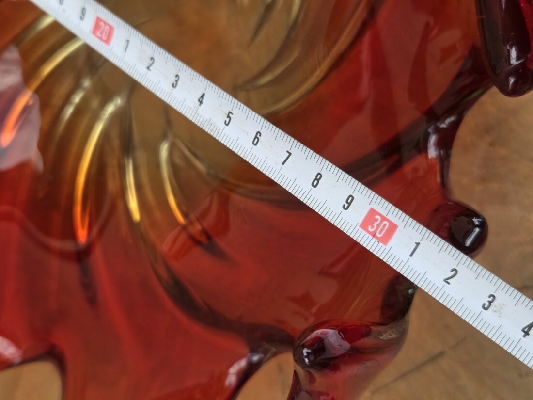 Veľká dizajnová misa „Inferno“ – Murano art glass, Taliansko (50.-60. roky) – Obrázok 6