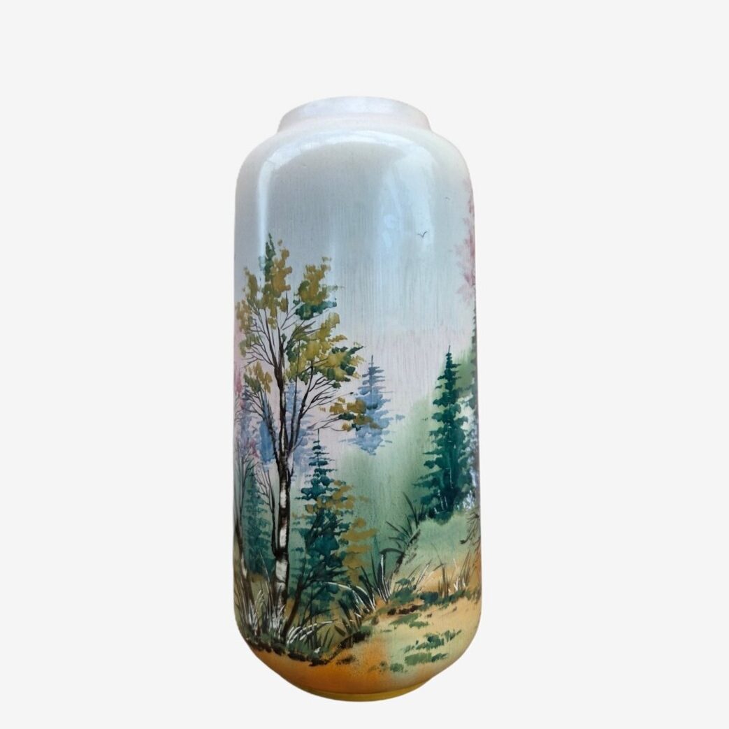 Ručne maľovaná retro keramika – signed Fuci Judith (Szatmar)