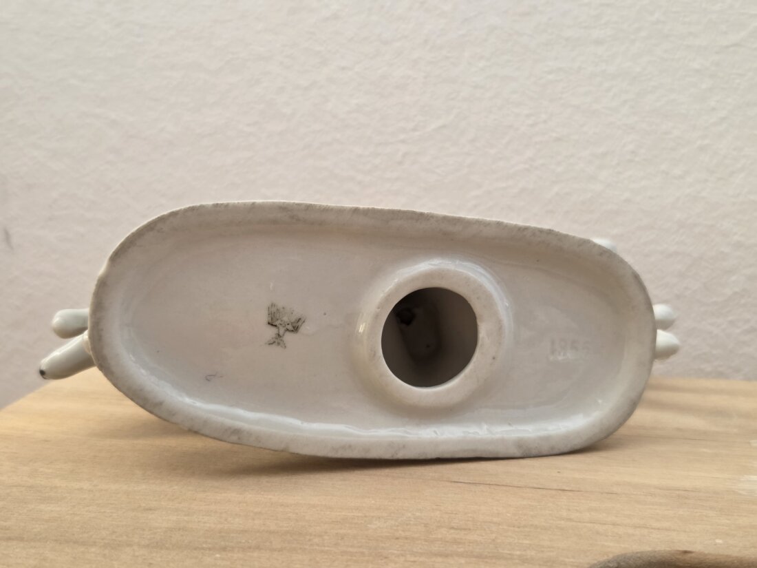 Značená retro porcelánová soška – Bežiace chrty Barzoje (Gräfenthal, Nemecko) – Obrázok 2