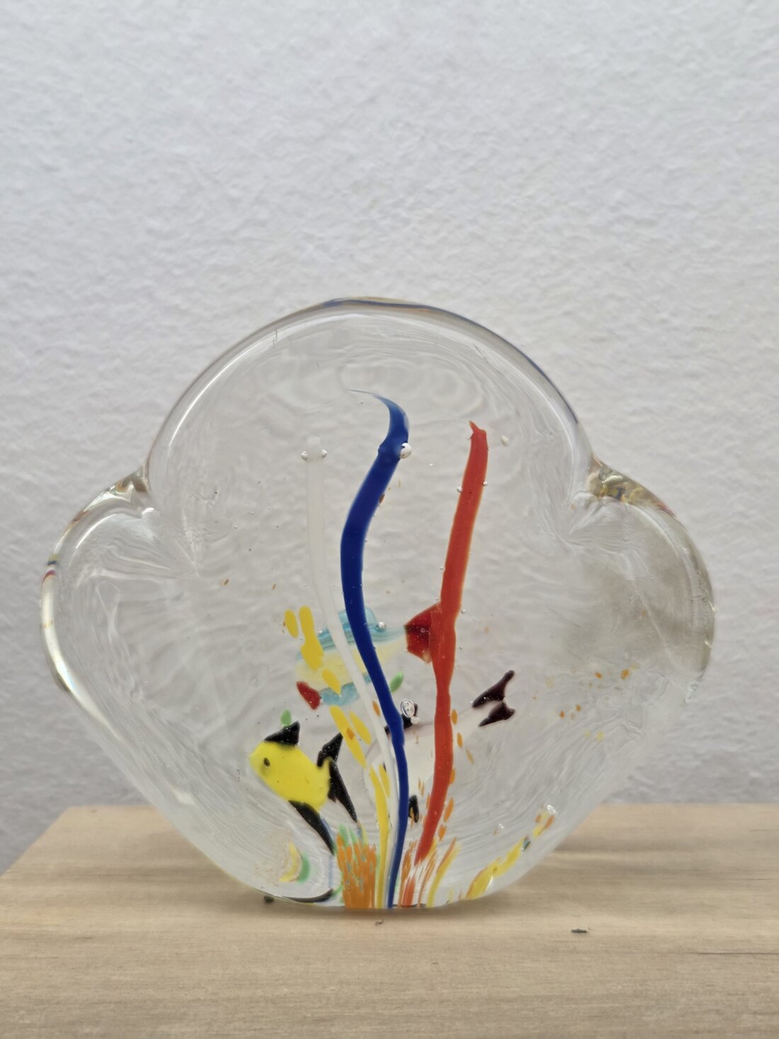 Luxusné zberateľské sklenené akvárium „Mušľa“ – Murano (70. roky) – Obrázok 3