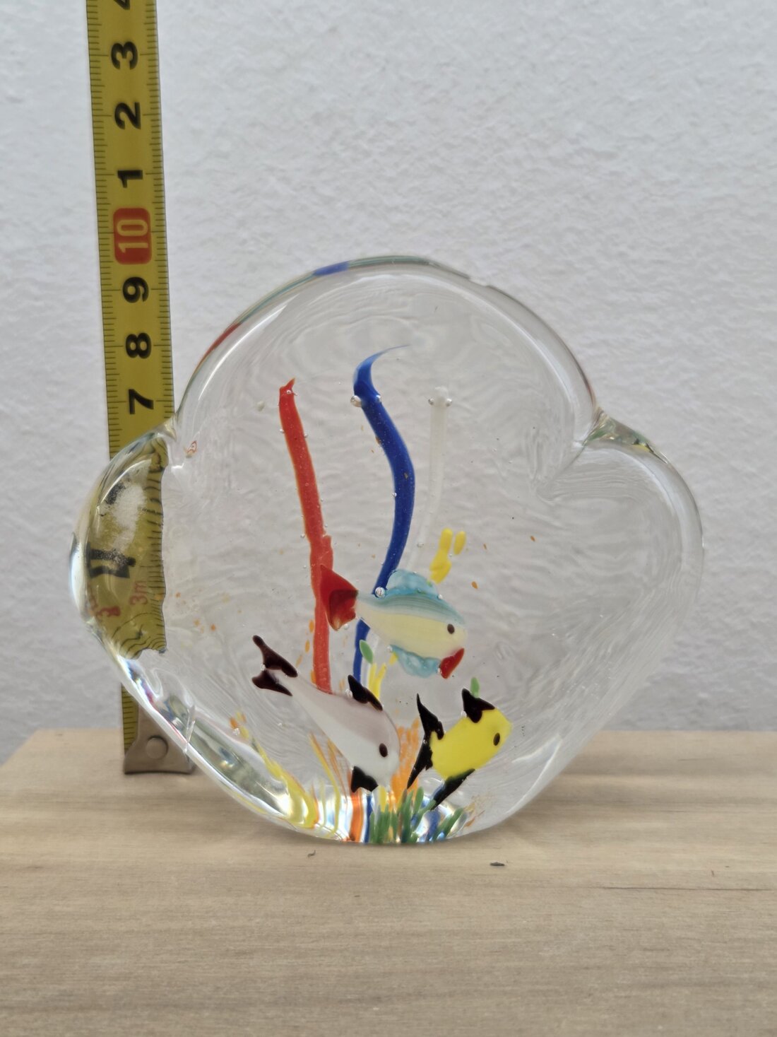 Luxusné zberateľské sklenené akvárium „Mušľa“ – Murano (70. roky) – Obrázok 5