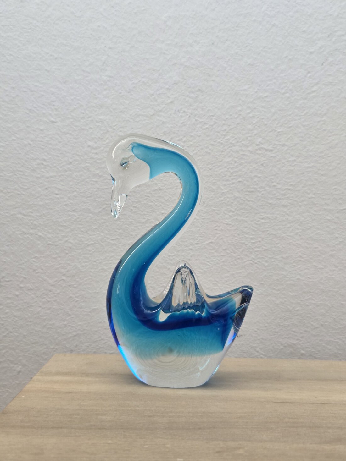 Labuť z hutného skla – Murano štýl (60. roky) – Obrázok 4