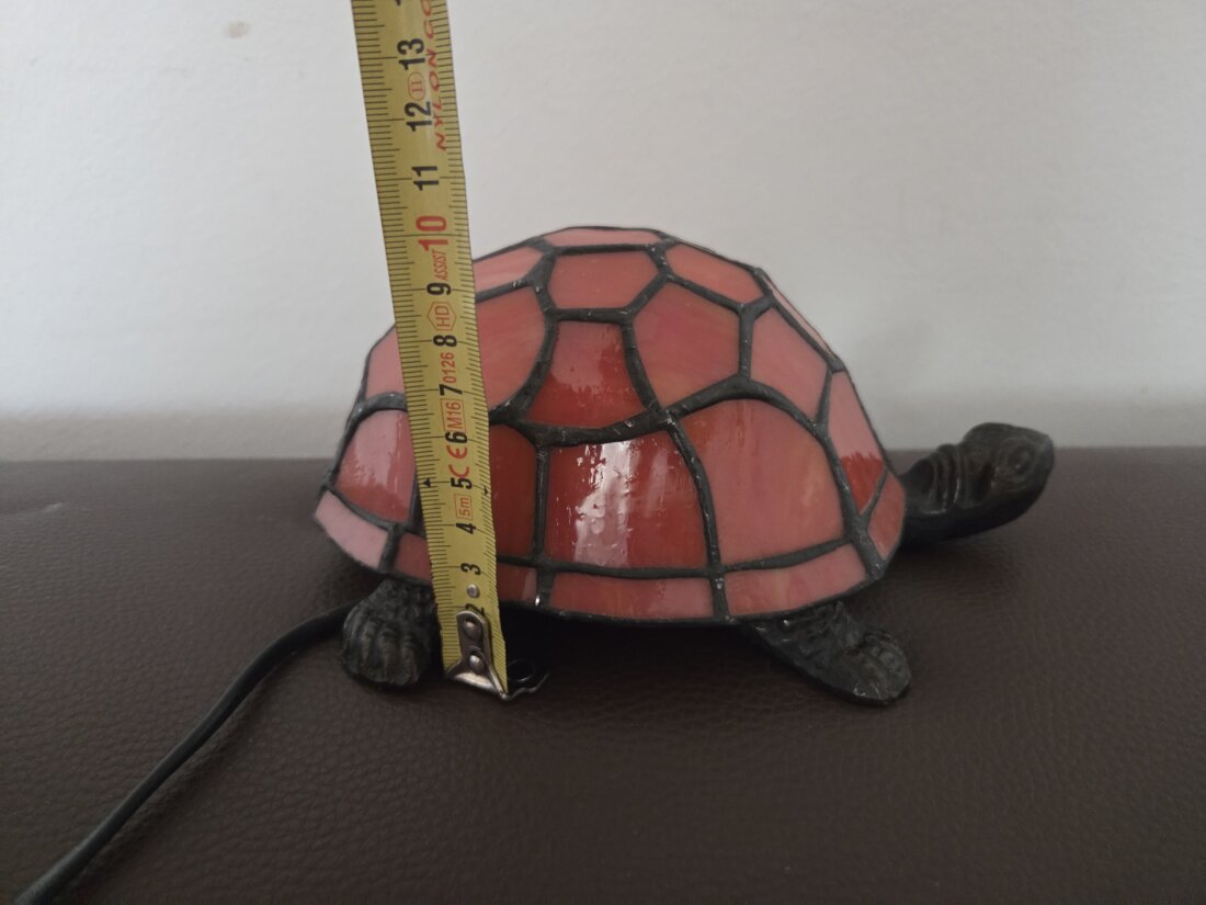 🐢 Vitrážová stolová lampa „Korytnačka“ v štýle Tiffany – Obrázok 6