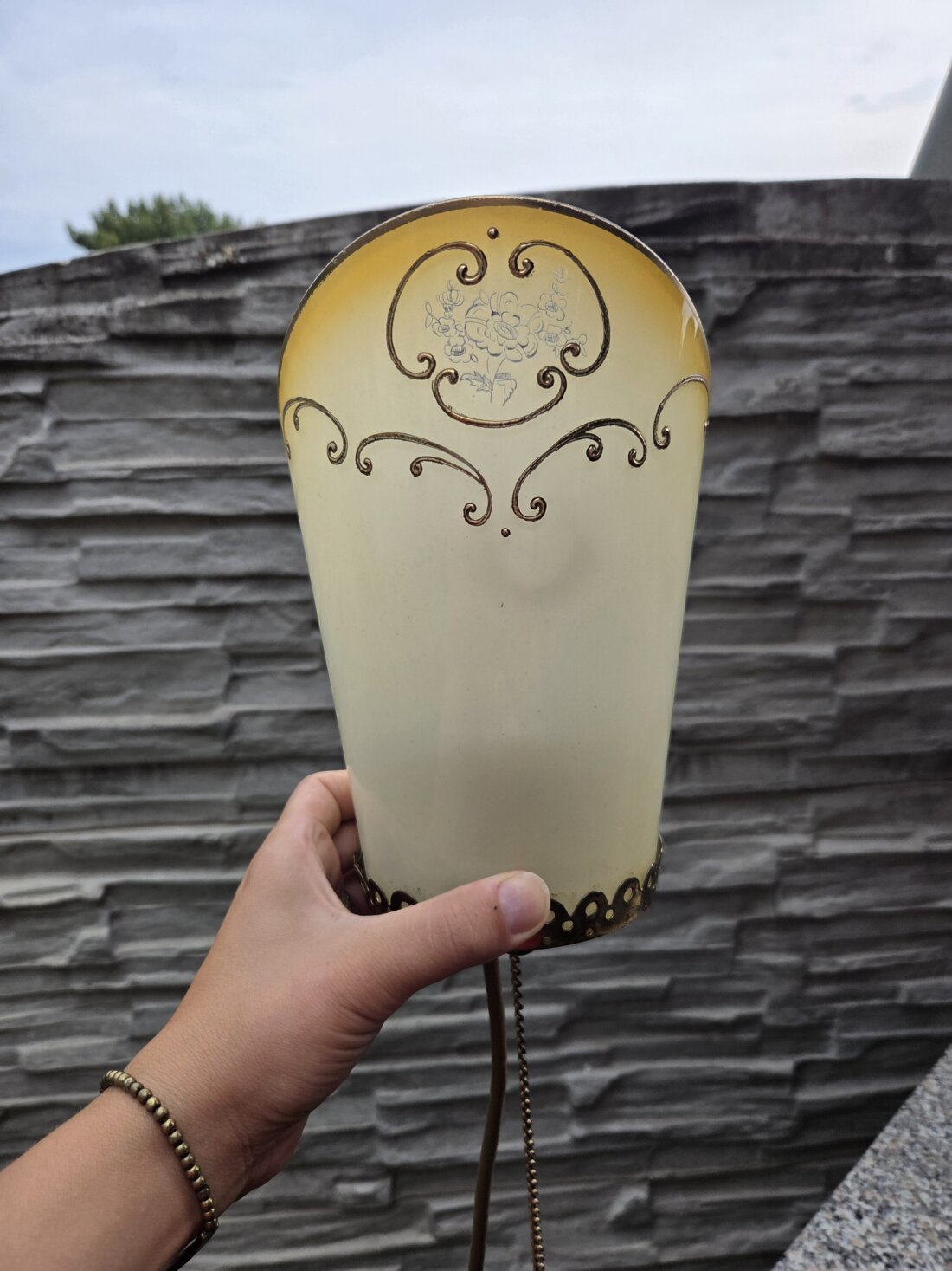 Starožitná retro nástenná lampa – Brusel / Vintage – Obrázok 3