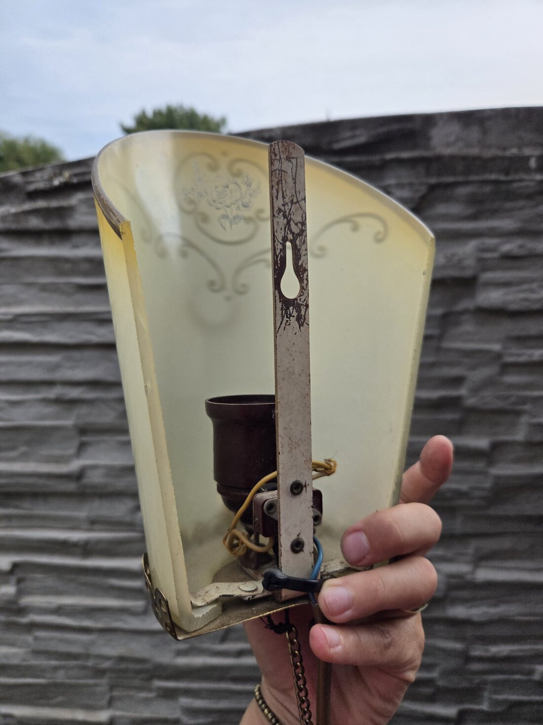 Starožitná retro nástenná lampa – Brusel / Vintage – Obrázok 5